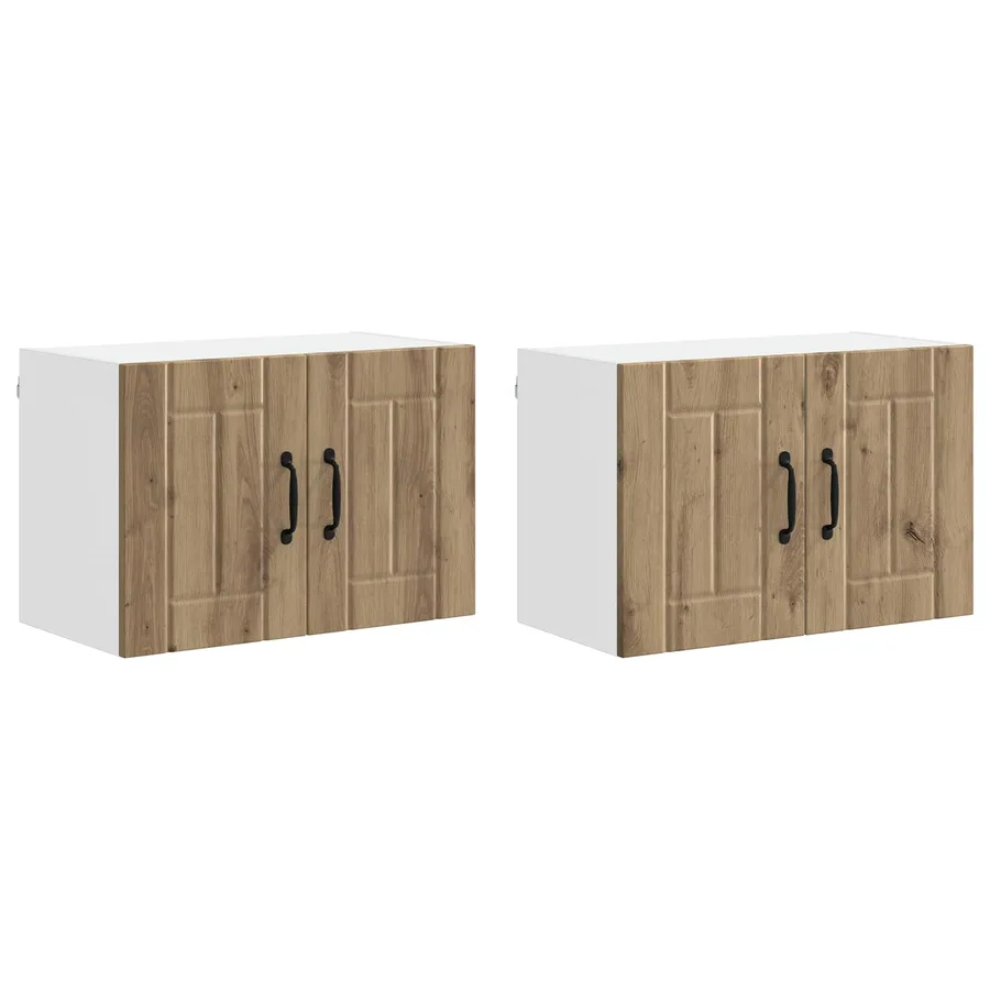 Meuble mural LUCCA 2 pcs Chêne artisanal Bois d'ingénierie - 2