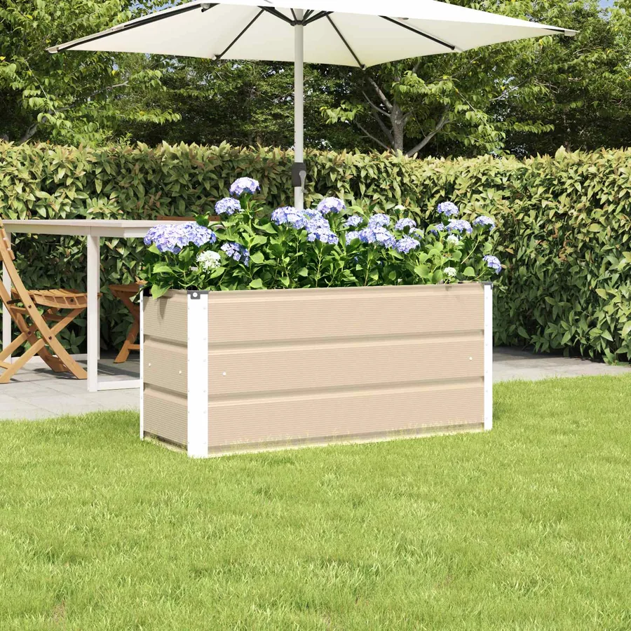 Jardinière Ivoire 100 x 40 x 45 cm Acier