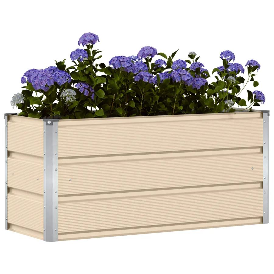 Jardinière Ivoire 100 x 40 x 45 cm Acier - 3