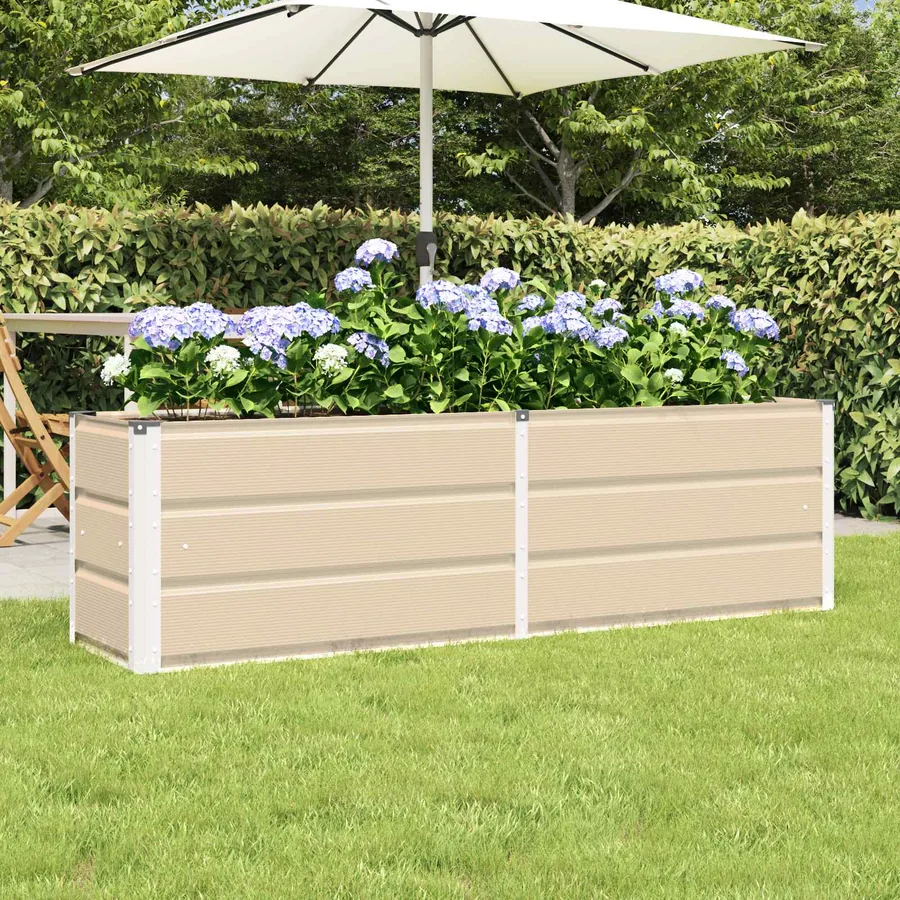 Jardinière Ivoire 160 x 40 x 45 cm Acier