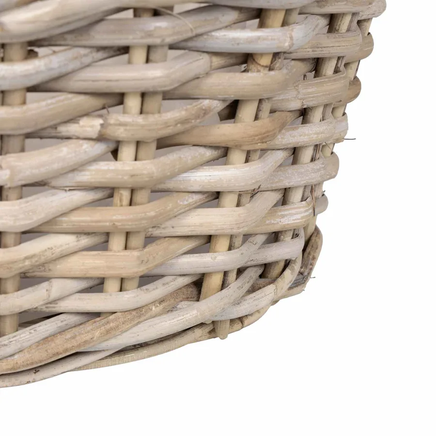 Panier de Plante avec stockage 2 pc Gris naturel Rattan Kubu - 8