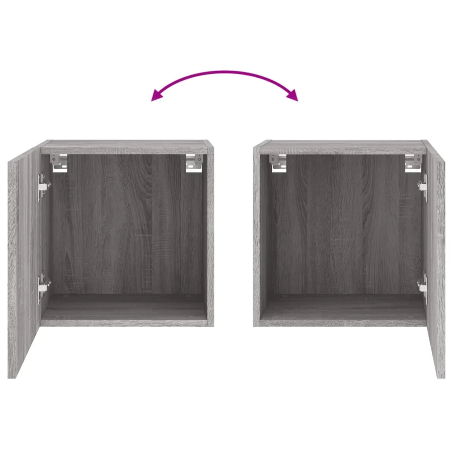 Meuble TV mural sonoma gris 40,5x30x40 cm bois d'ingénierie - 10