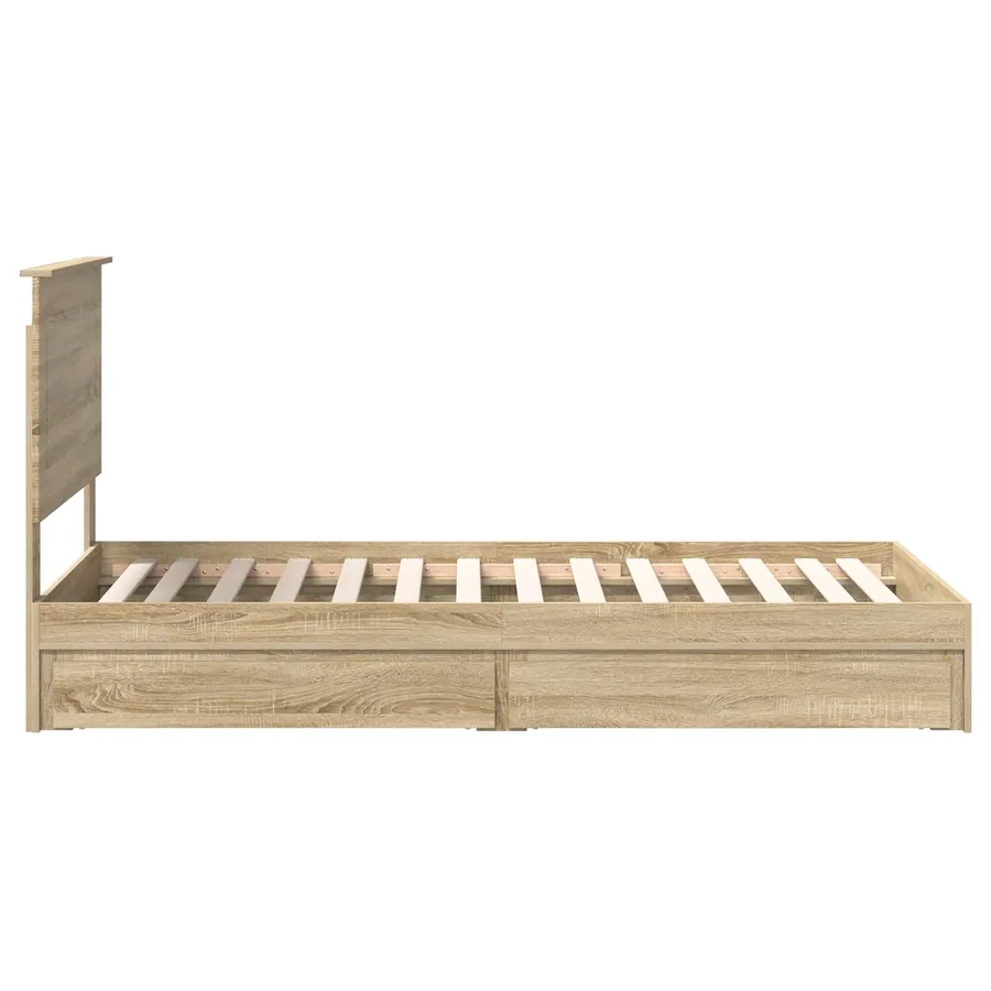 Lit de Rangement Chêne Sonoma 90 x 190 cm Bois d'ingénierie - 9