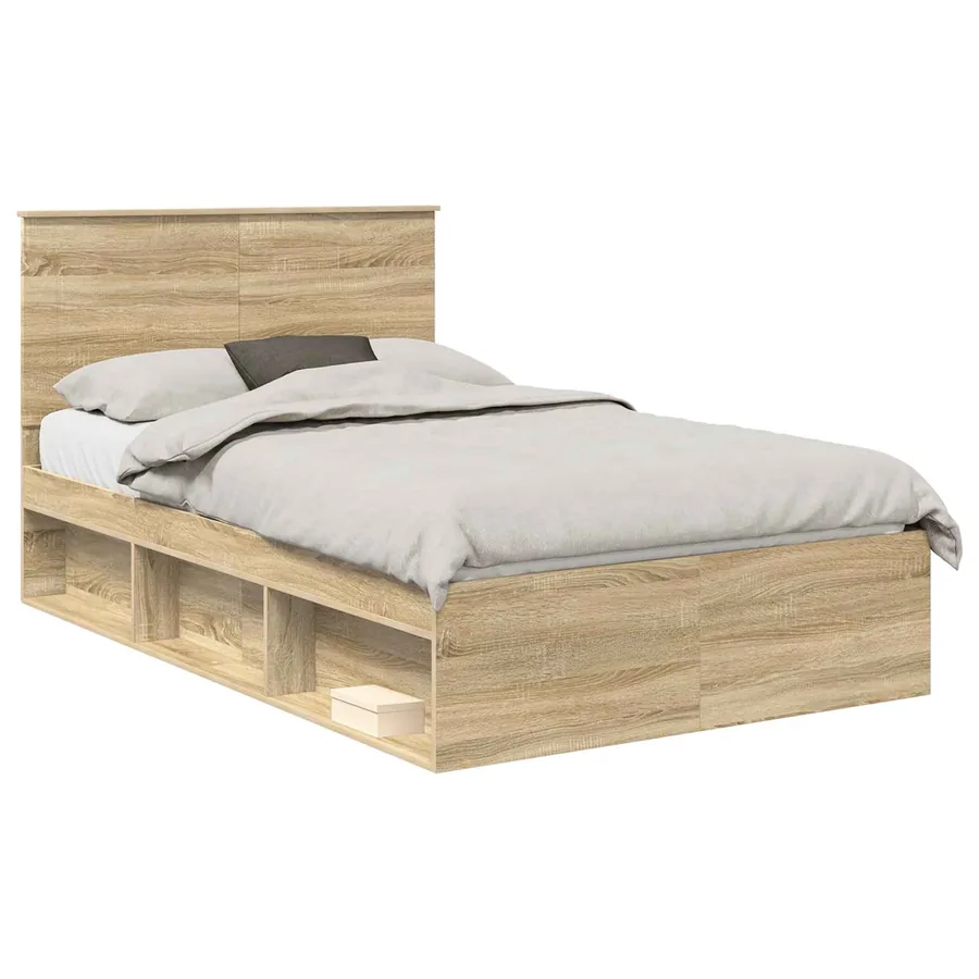 Cadre de lit Sonoma 120 x 190 cm Bois de pin massif - 2