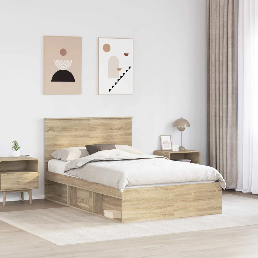 Cadre de lit Sonoma 120 x 190 cm Bois de pin massif - 3