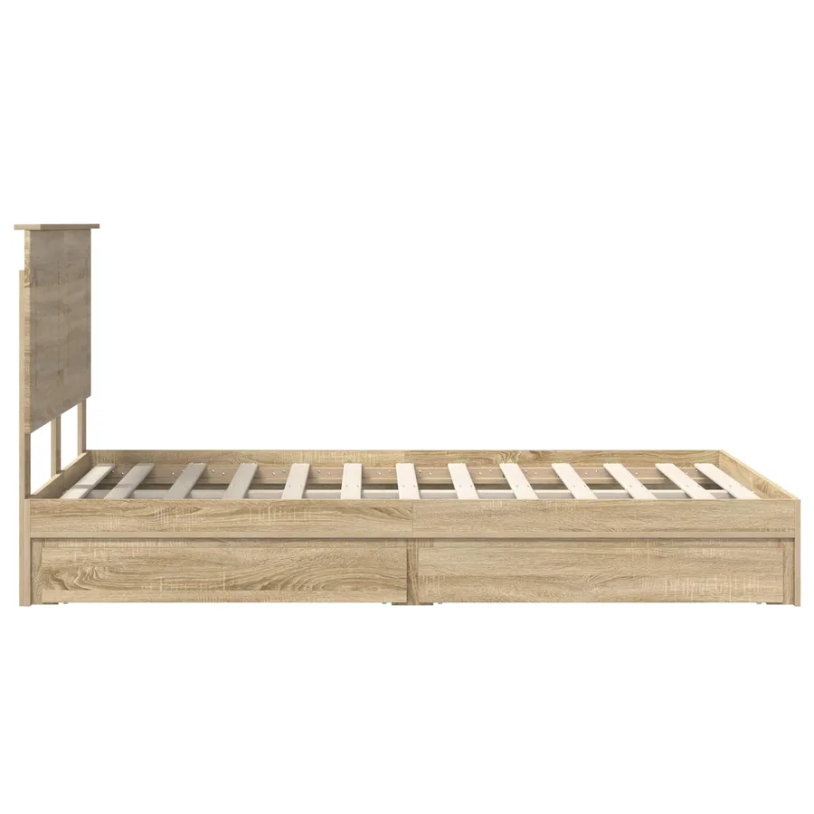 Lit de Rangement Chêne Sonoma 120 x 200 cm Bois d'ingénierie - 9