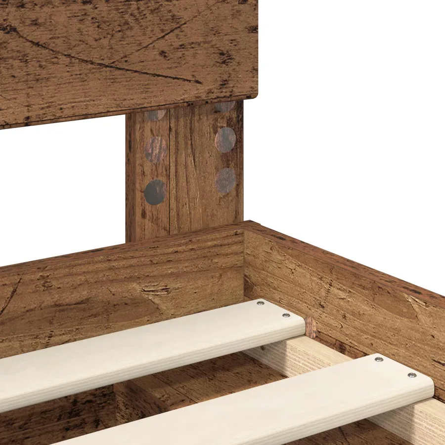 Cadre de lit Bois ancien 100 x 200 cm Bois de pin massif - 10