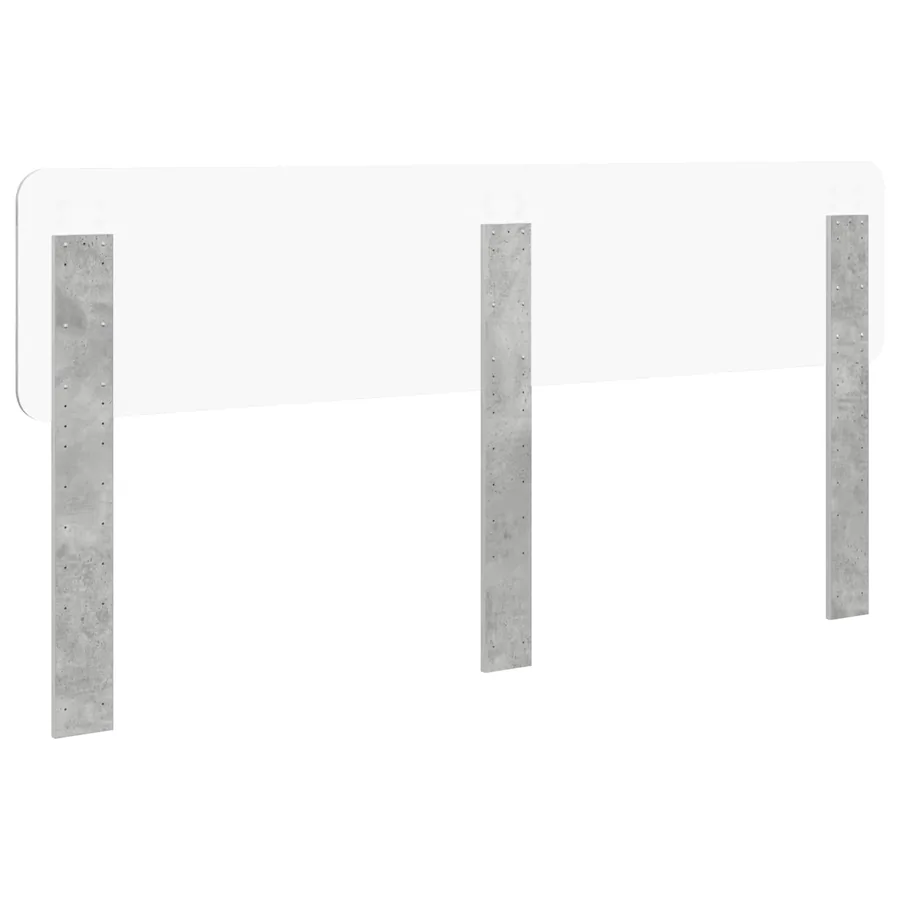 Tête de lit Gris béton Bois d'ingénierie - 6
