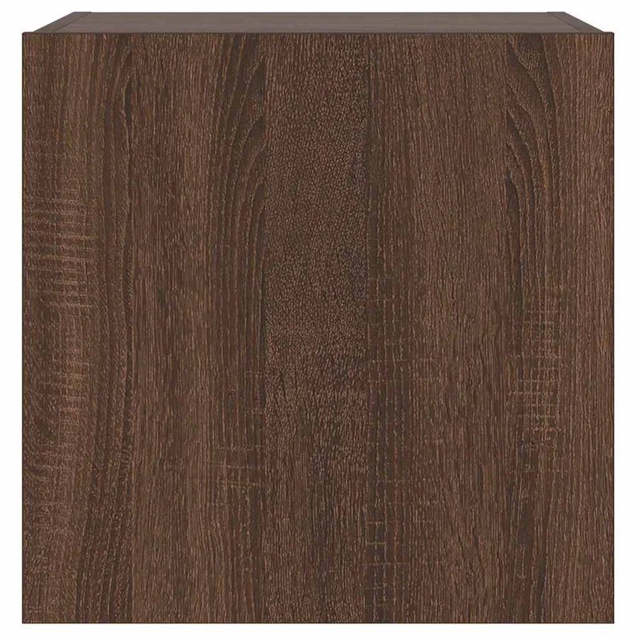 Meubles TV muraux lumières LED 2 pcs chêne marron 40,5x35x40 cm - 11