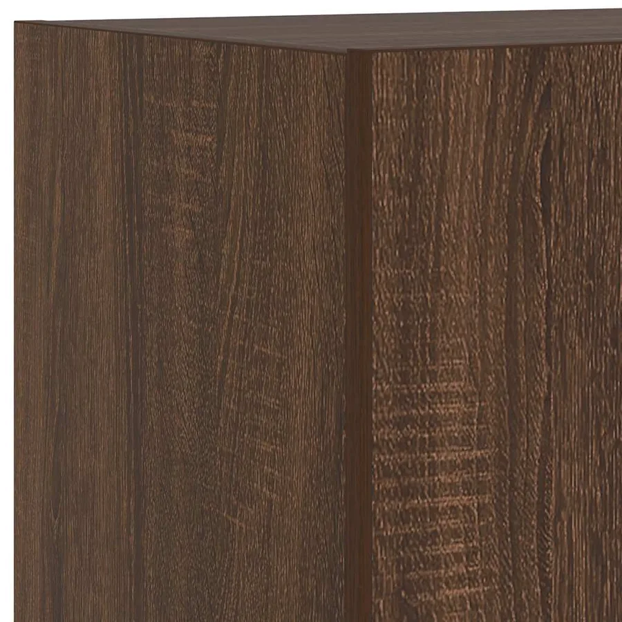 Meubles TV muraux lumières LED 2 pcs chêne marron 40,5x35x40 cm - 16
