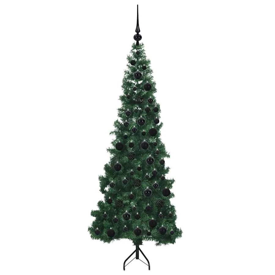Arbre de Noël artificiel d'angle Vert 180 cm PVC et métal - 4