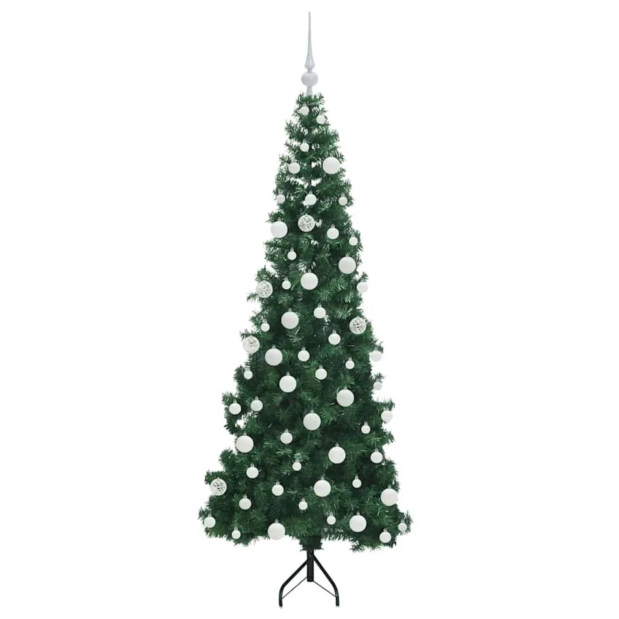 Arbre de Noël artificiel d'angle Vert 180 cm PVC et métal - 4