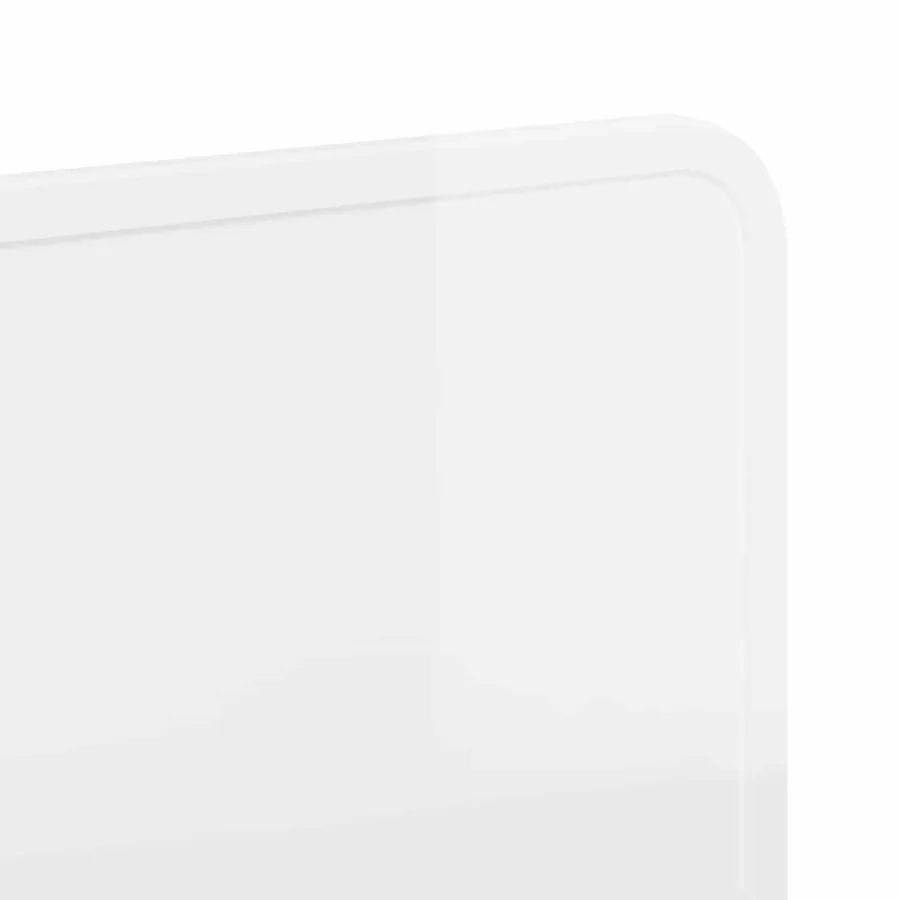 Tête de lit Blanc Brillant Bois d'ingénierie - 7