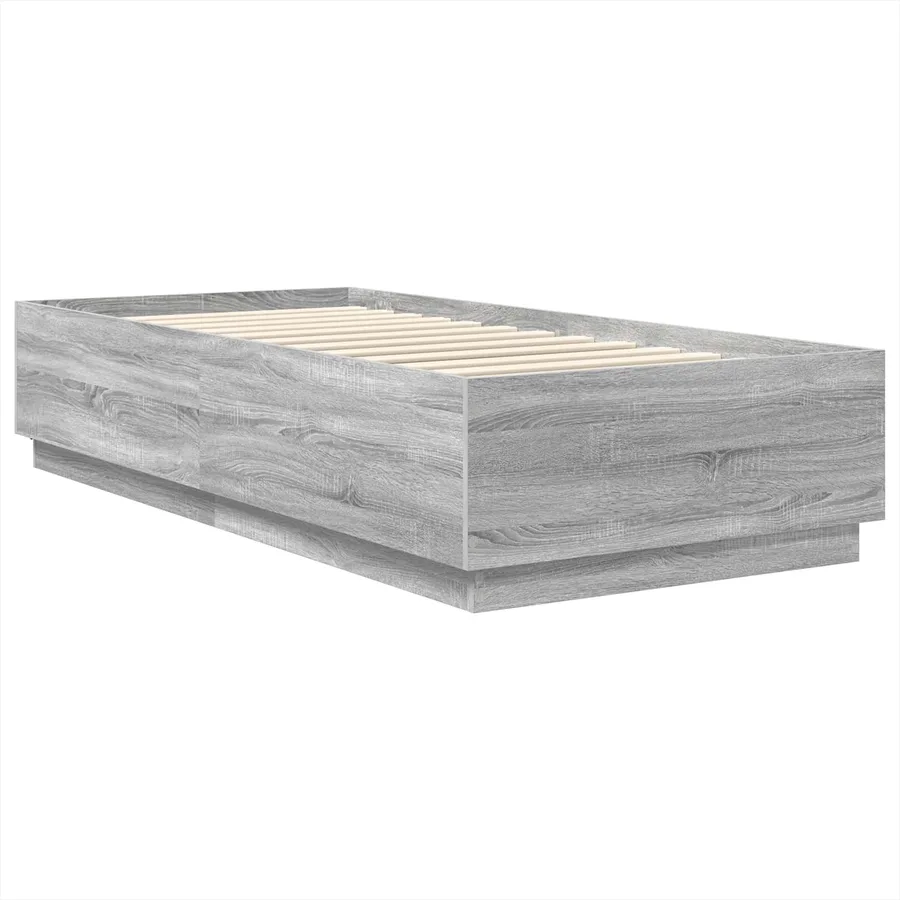 Cadre de lit Sonoma gris 100 x 200 cm Bois d'ingénierie - 5