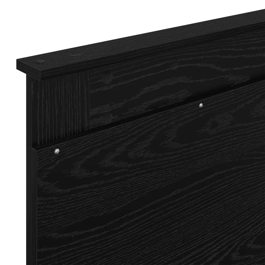 Cadre de lit avec tête de lit Noir 90 x 190 cm Pin massif - 11