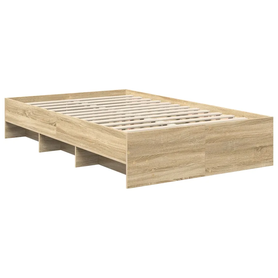 Cadre de lit Chêne Sonoma 137 x 203 cm Bois d'ingénierie - 5