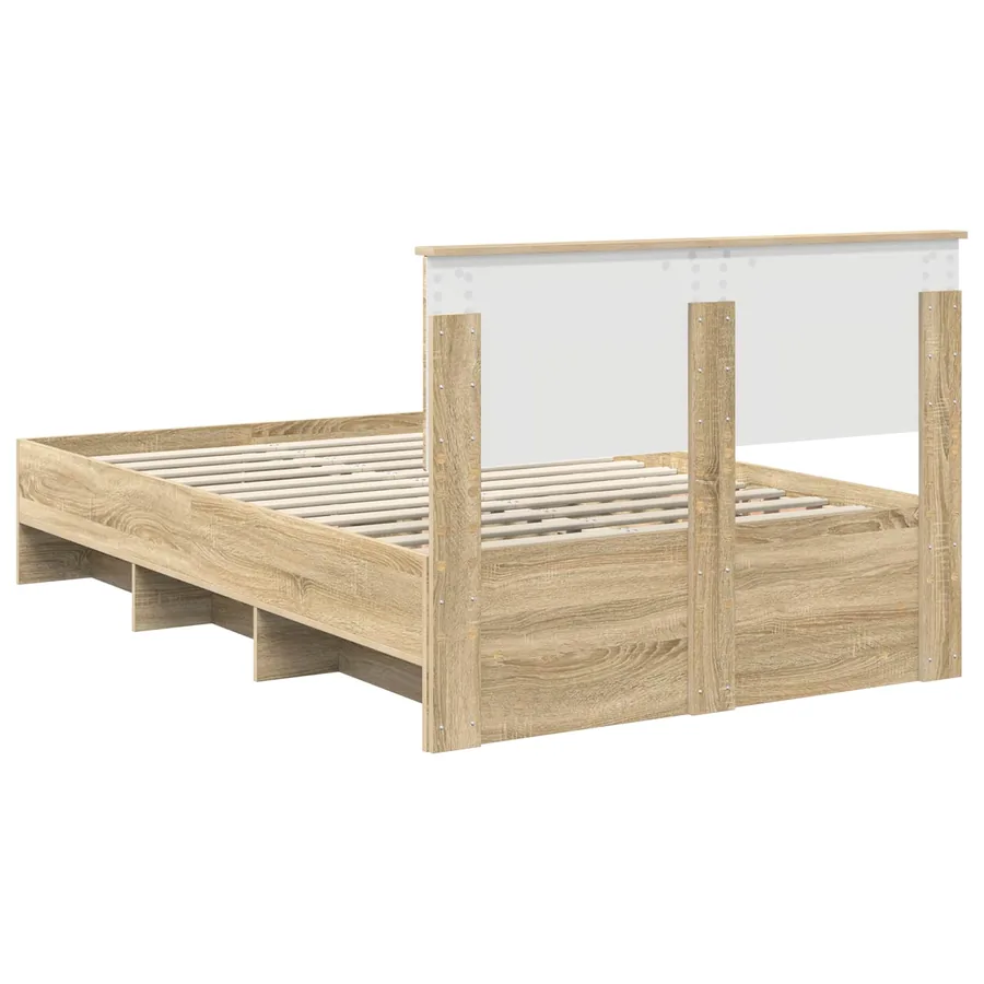 Cadre de lit Chêne Sonoma 137 x 203 cm Bois d'ingénierie - 9