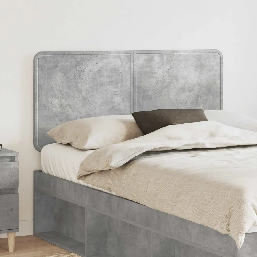 Tête de lit Gris béton Bois d'ingénierie