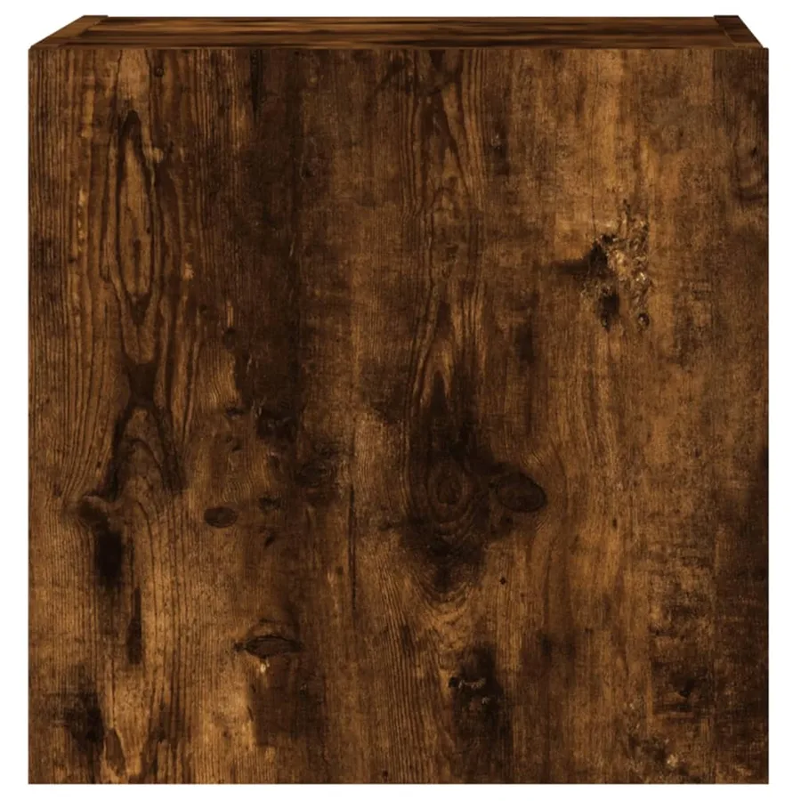 Meuble TV mural chêne fumé 40,5x30x40 cm bois d'ingénierie - 7