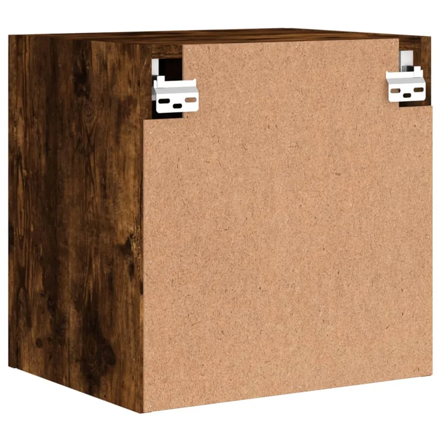 Meuble TV mural chêne fumé 40,5x30x40 cm bois d'ingénierie - 9
