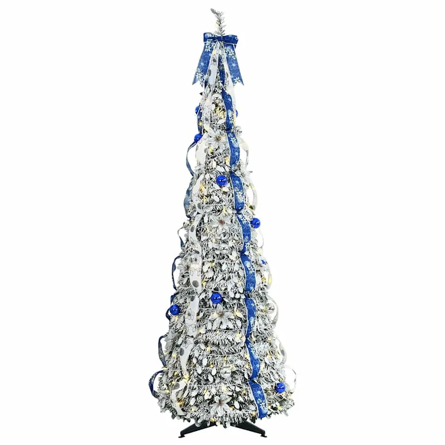 Sapin de Noël artificiel avec 150 LED Blanc 180 cm PVC - 3