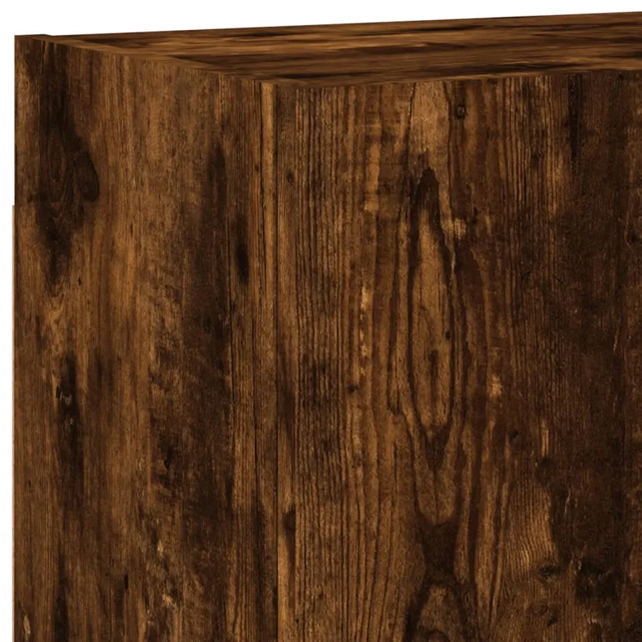 Unités murales TV 4 pcs chêne fumé bois d'ingénierie - 10