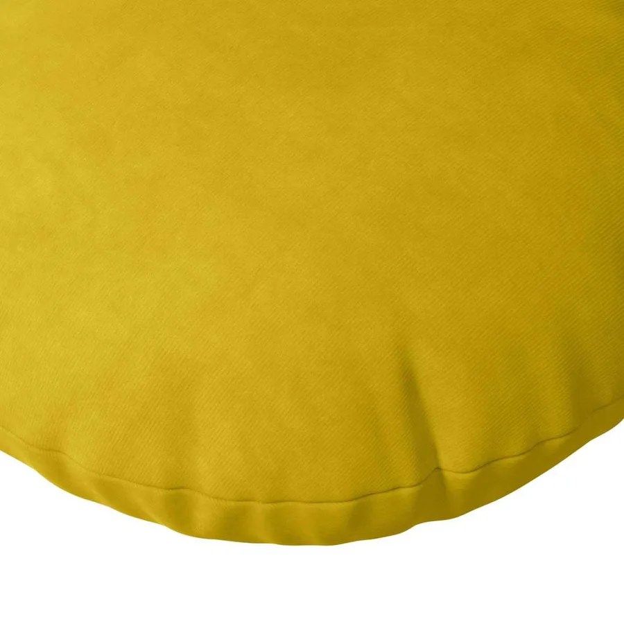 Coussins de siège 2 pcs Jaune Ø30 x 13 cm Velours - 7