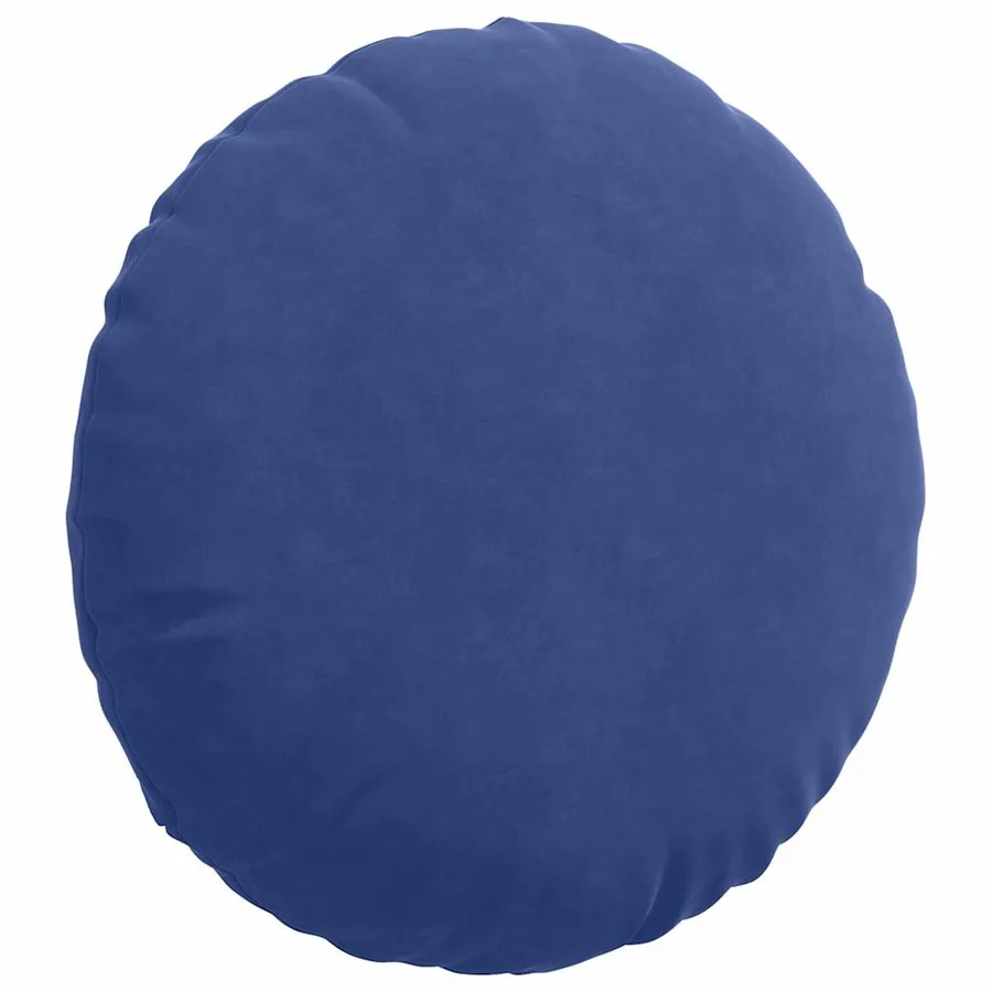Coussins de siège 2 pcs Bleu police Ø50 x 19 cm Velours - 5