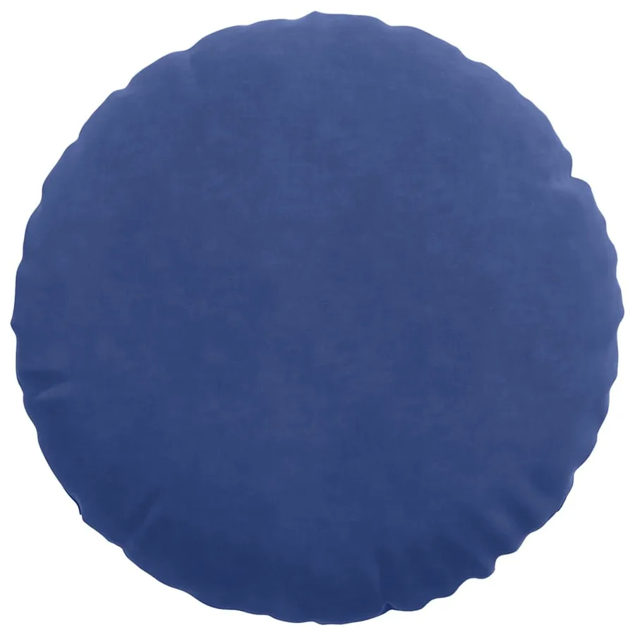 Coussins de siège 2 pcs Bleu police Ø50 x 19 cm Velours - 6
