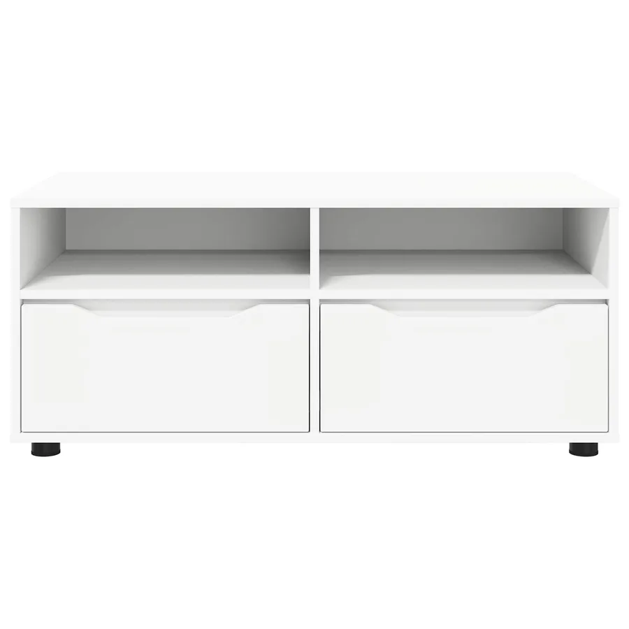 Meuble TV avec tiroir Blanc 100 x 48 x 43 cm Bois d'ingénierie - 6