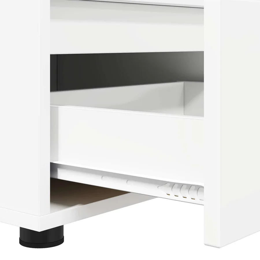 Meuble TV avec tiroir Blanc 100 x 48 x 43 cm Bois d'ingénierie - 9