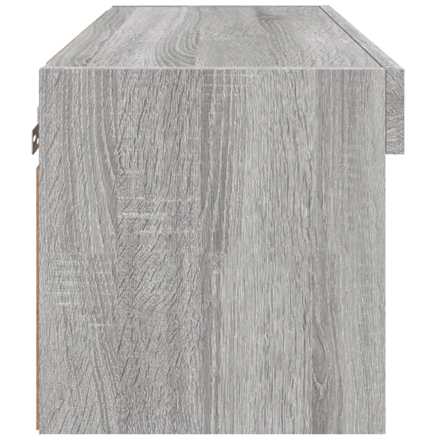 Meuble TV avec lumières LED sonoma gris 60x30x30 cm - 9