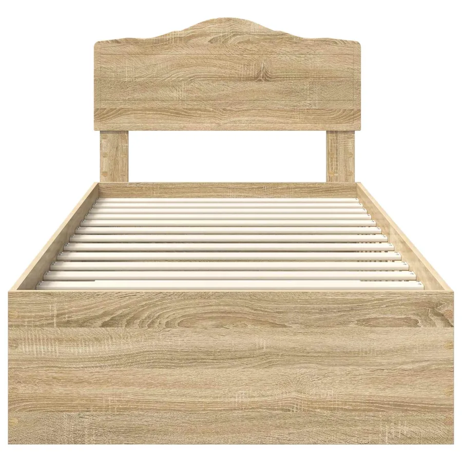 Cadre de lit Chêne Sonoma 100 x 200 cm Bois d'ingénierie - 7