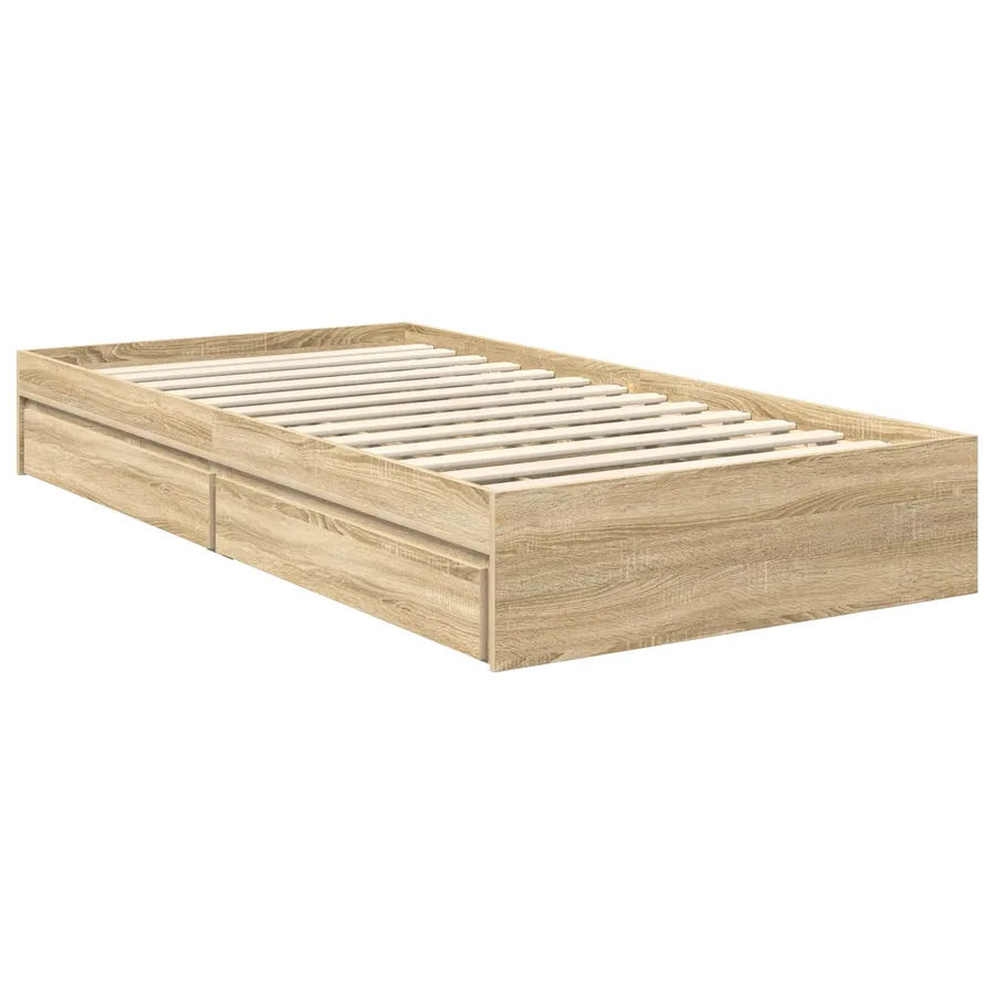 Lit de Rangement Chêne Sonoma 90 x 200 cm Bois d'ingénierie - 6