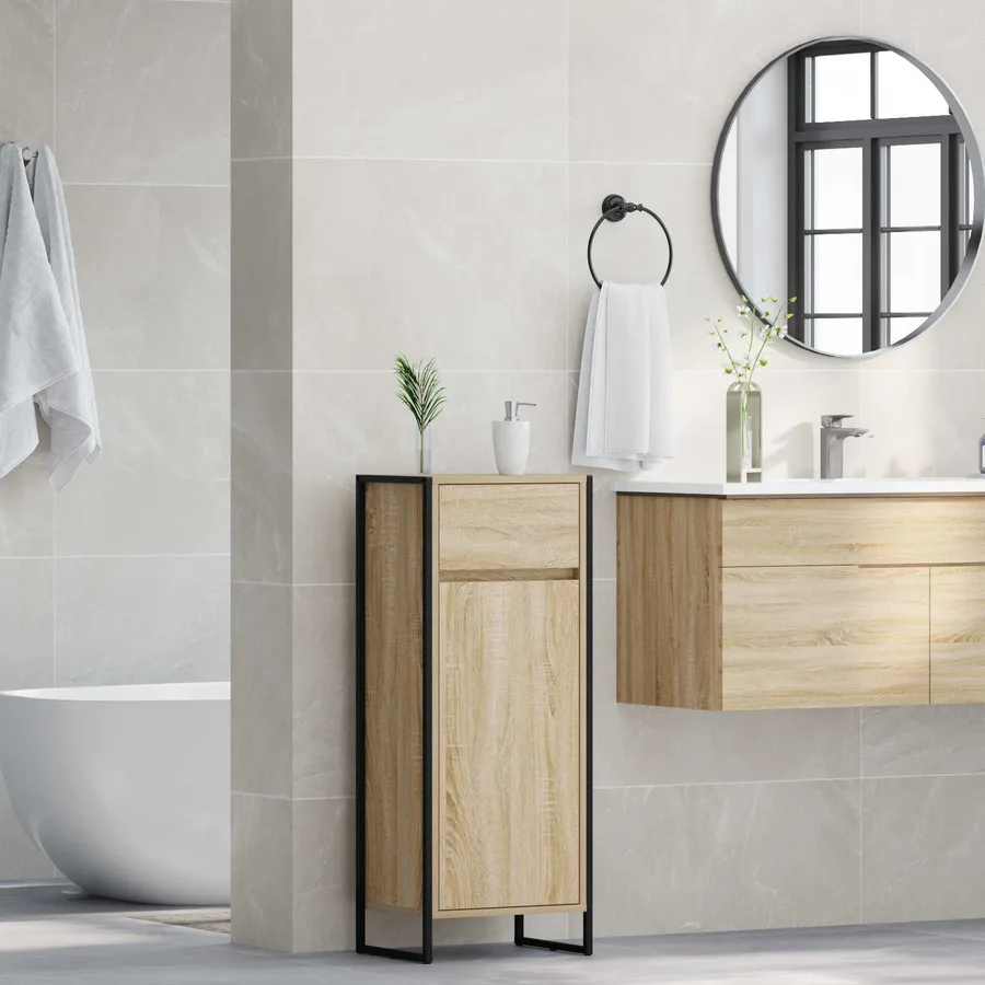 Cabinet de salle de bain avec tiroir Sonoma 40 x 30 x 100 cm - 4