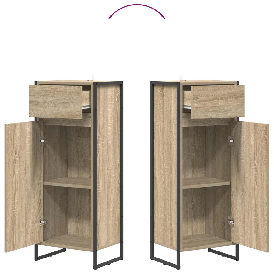 Cabinet de salle de bain avec tiroir Sonoma 40 x 30 x 100 cm - 8