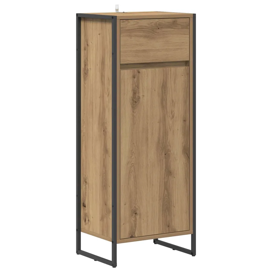 Cabinet de salle de bain Chêne artisan 40 x 30 x 100 cm - 2