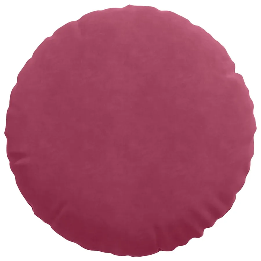 Coussins de siège 2 pcs Bordeaux Ø50 x 19 cm Velours - 6