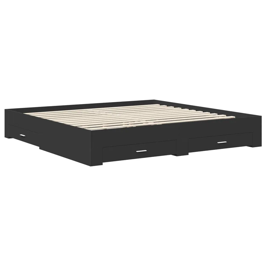 Cadre de lit Chêne Sonoma 200 x 200 cm Bois d'ingénierie - 6