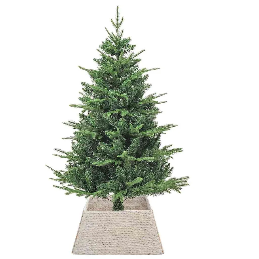 Collier de sapin de Noël Blanc 70 x 70 x 28 cm Jacinthe d'eau - 3
