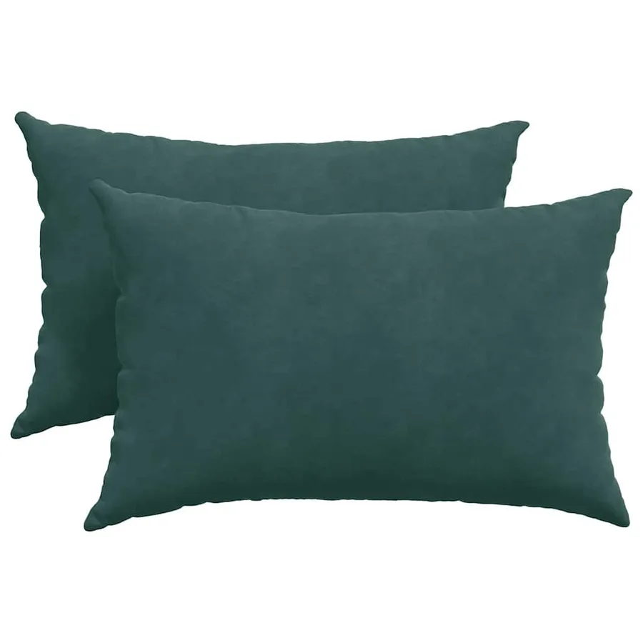 Coussins de canapé 2 pcs Vert foncé 60 x 40 cm - 2