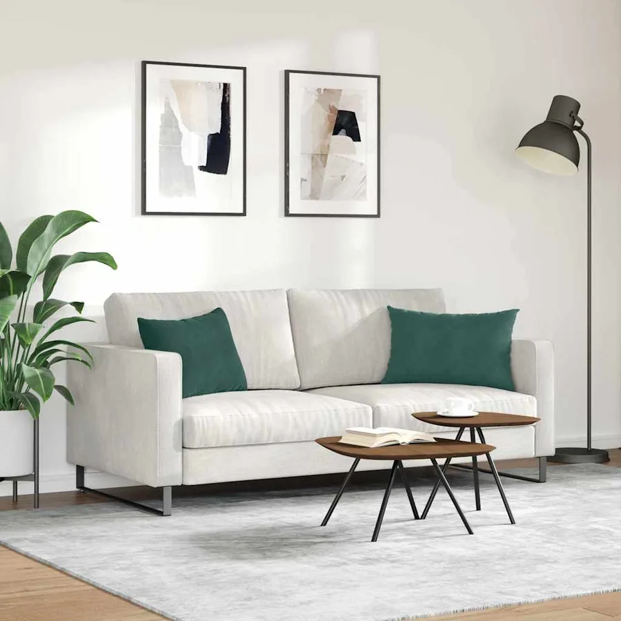 Coussins de canapé 2 pcs Vert foncé 60 x 40 cm - 4