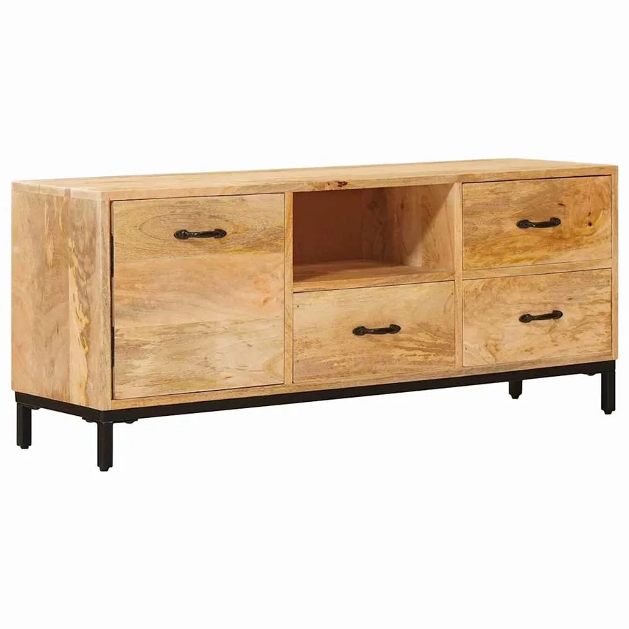 Supports de télévision avec tiroir Marron 110 x 30 x 46 cm - 2