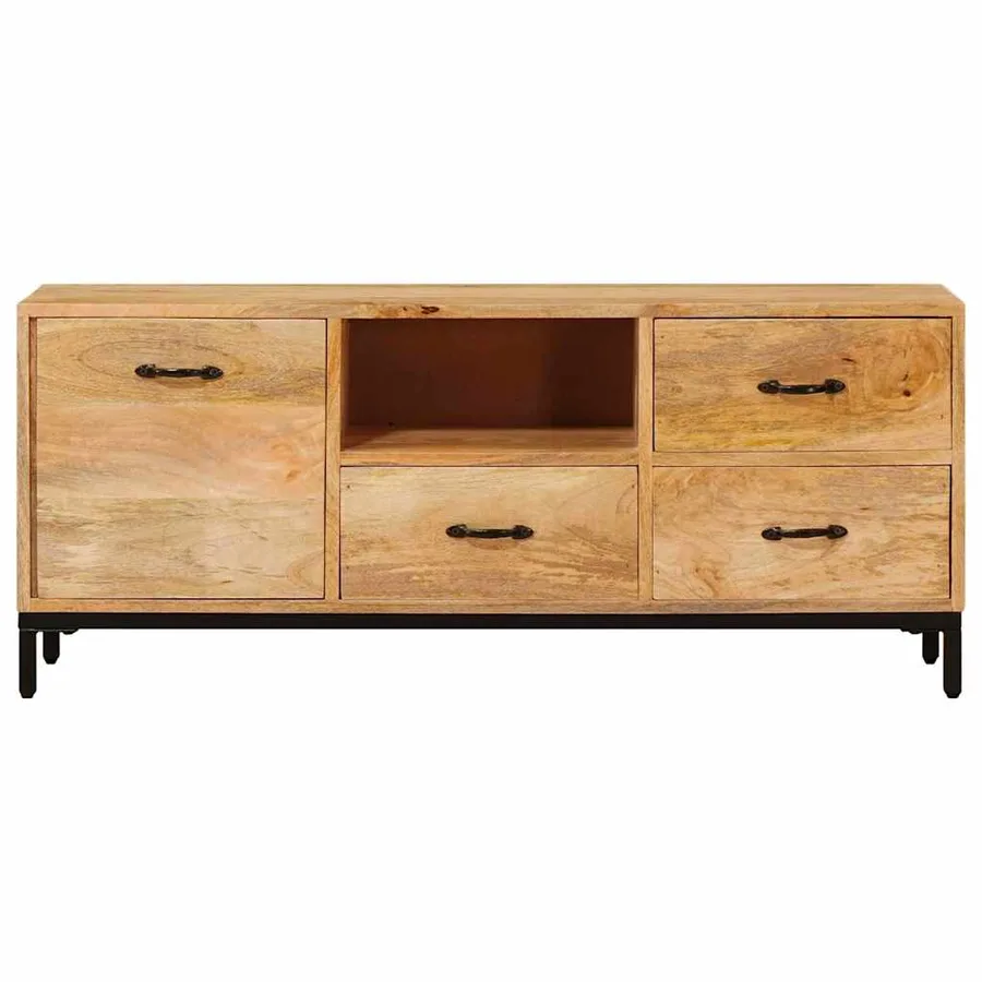 Supports de télévision avec tiroir Marron 110 x 30 x 46 cm - 6
