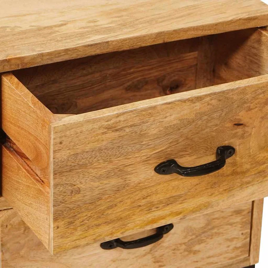 Supports de télévision avec tiroir Marron 110 x 30 x 46 cm - 8