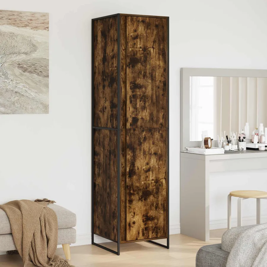 Garde-robe Chêne Fumé 50 x 50 x 200 cm Bois d'ingénierie