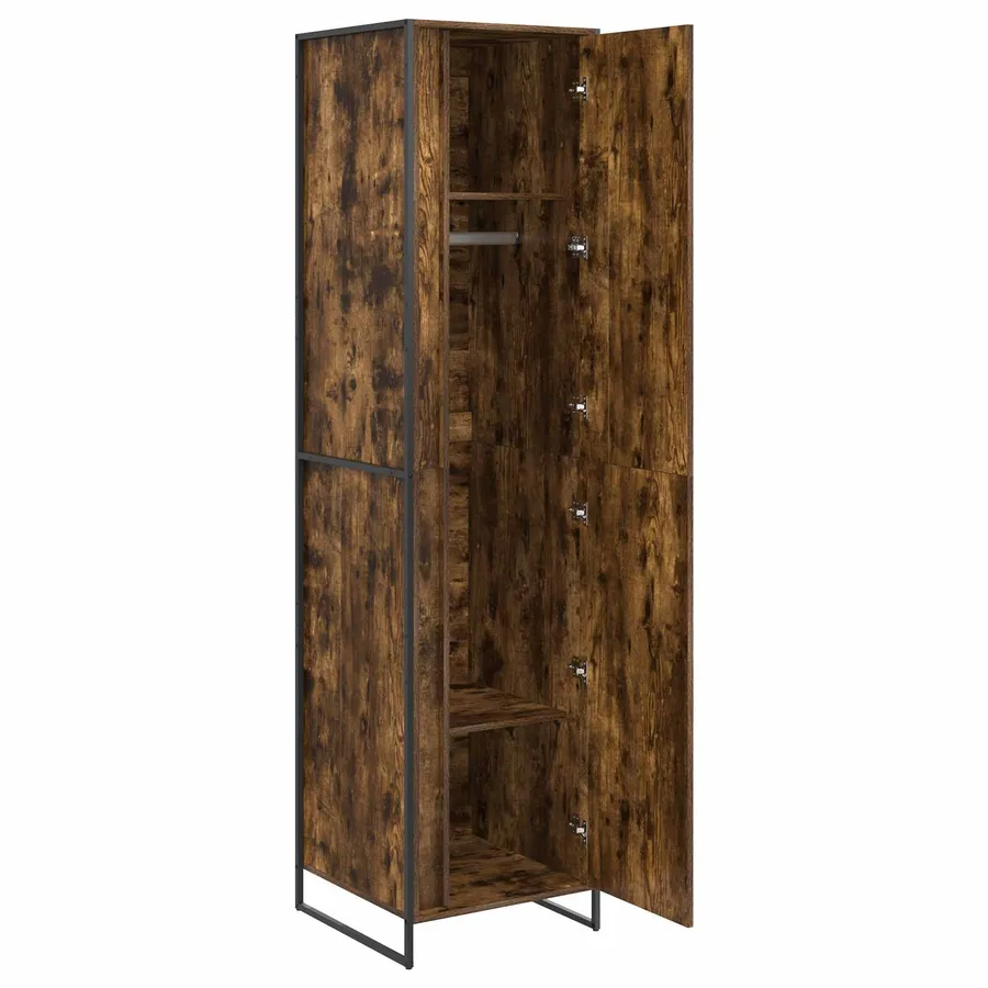 Garde-robe Chêne Fumé 50 x 50 x 200 cm Bois d'ingénierie - 4