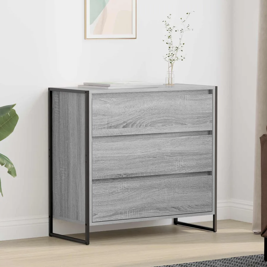 Buffet Gris Sonoma 79 x 36 x 75.5 cm Bois d'ingénierie