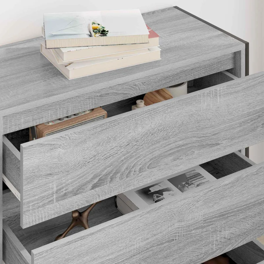 Buffet Gris Sonoma 79 x 36 x 75.5 cm Bois d'ingénierie - 4