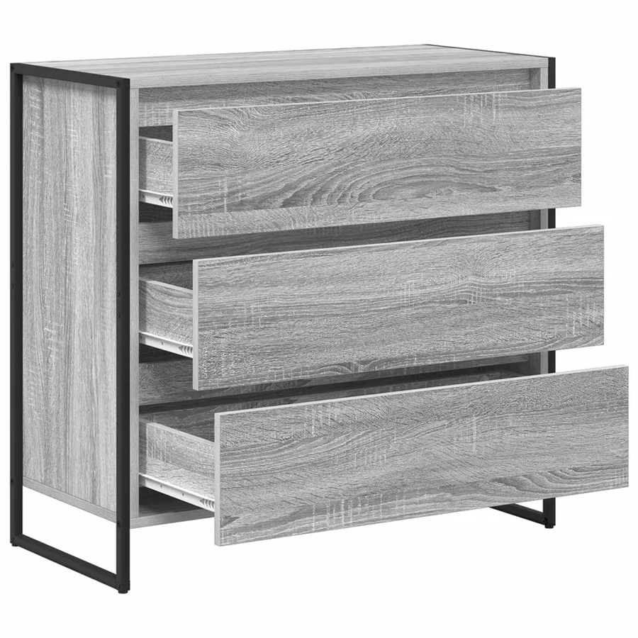 Buffet Gris Sonoma 79 x 36 x 75.5 cm Bois d'ingénierie - 5